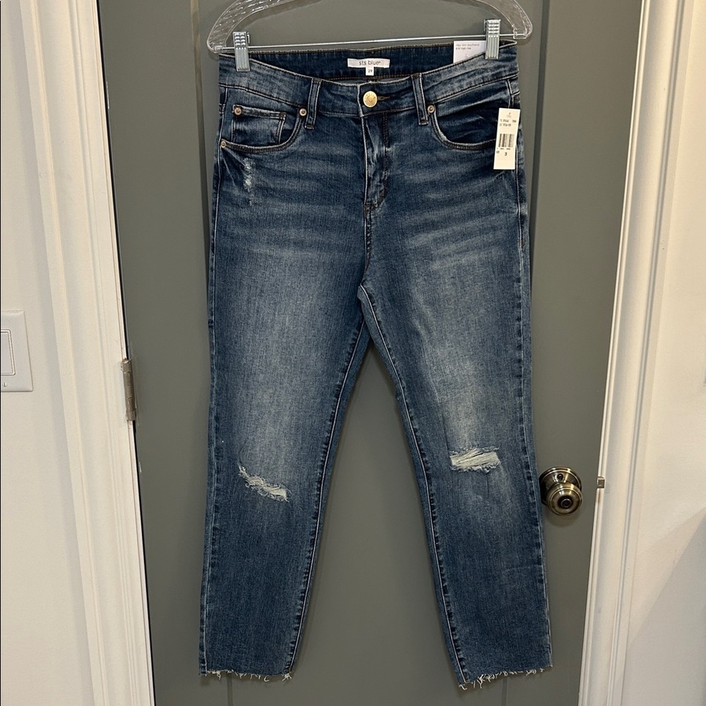 STS Blue Riley slim boyfriend Distressed Ankle Jeans size 29 New!